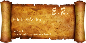 Edel Réka névjegykártya